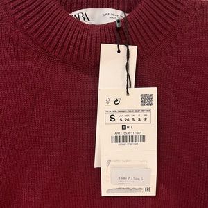 TAGS STILL ON - Cropped knit sweater ZARA size SMALL